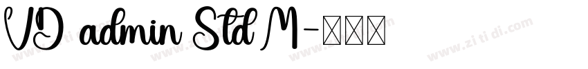 VD admin Std M字体转换
